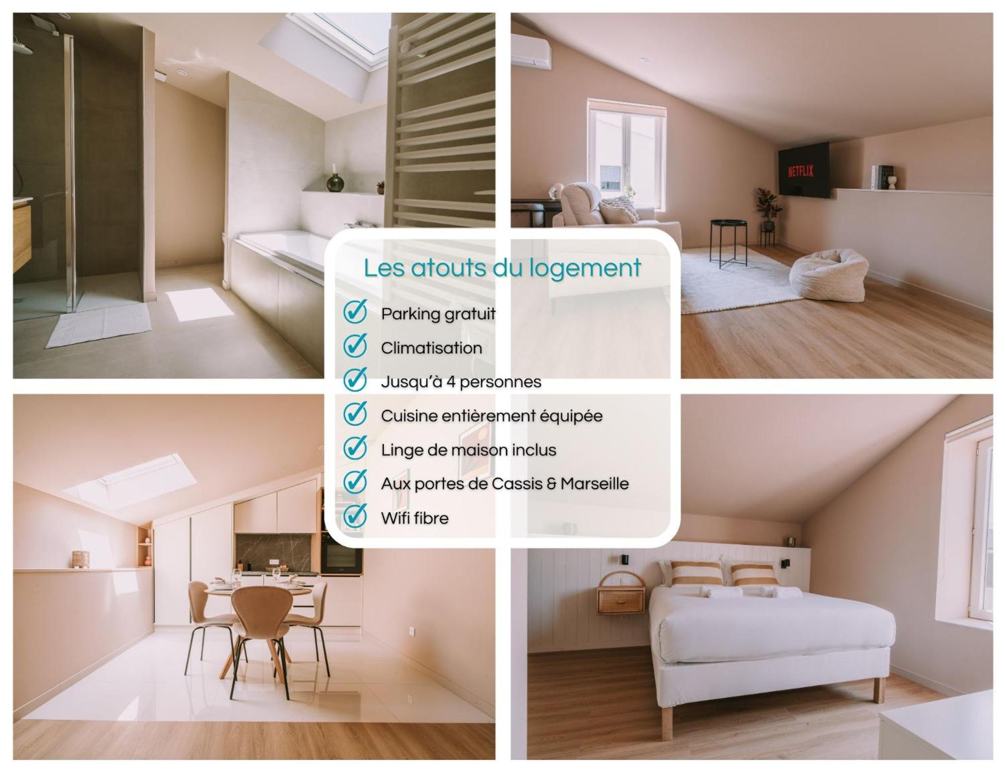 Quietude-Loft Neuf-Clim & Parking Apartment Roquefort-la-Bedoule Exterior photo